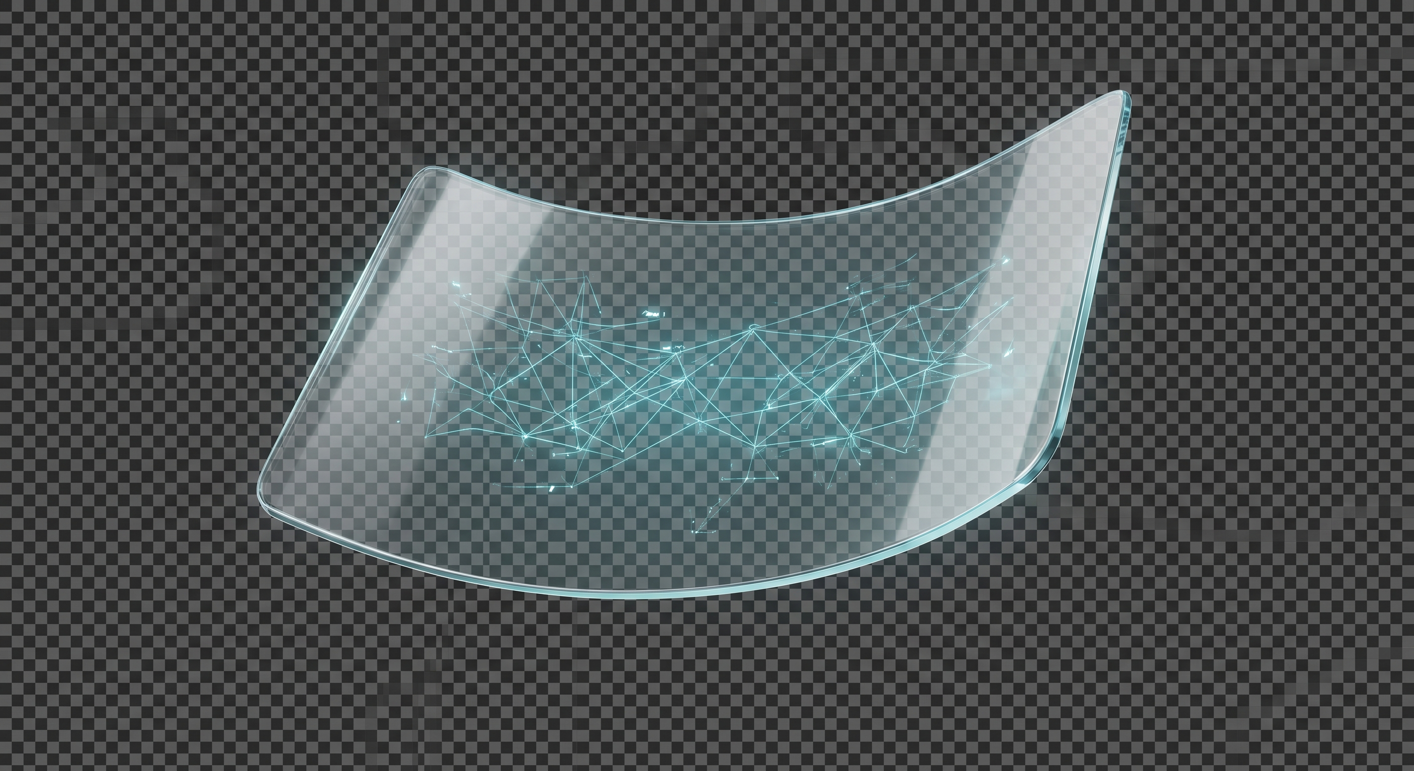 Futuristic 3D display render